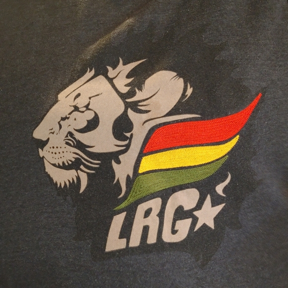 Vintage 🔄 LRG || Lion Embroidered Rasta Crewneck Sweater, XL, Black - Picture 4 of 4